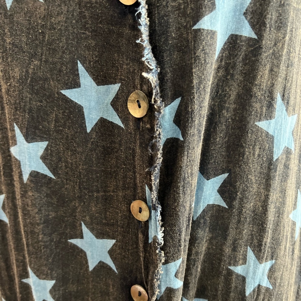 Two pieces! A Rare Bird maxi duster. Distressed, lightweight, NWOT. Free shirt! - Picture 6 of 9